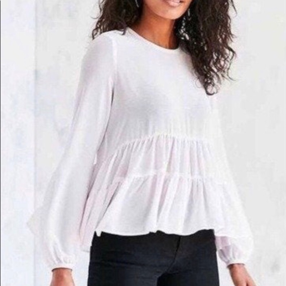 UO kimchi blue babydoll tiered blouse